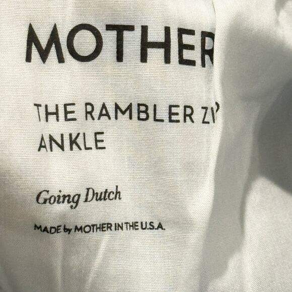 Mother Wide Straight Leg The Rambler Zip Ankle Jeans Going Dutch Blue 33 NWT - Picture 8 of 13